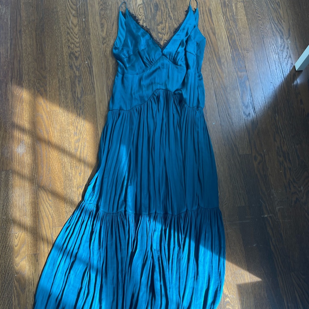 Free People Tiered Satin Dress
